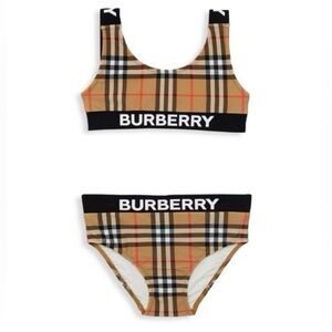 Burberry Check Liana Plaid bikini swimsuit girls 14 y
